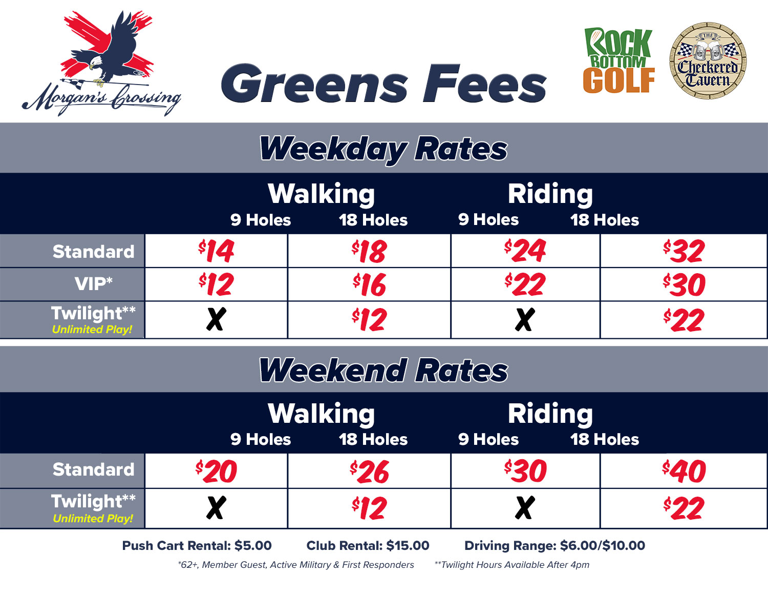 Rates Morgan #39 s Crossing Rates Morgan #39 s Crossing