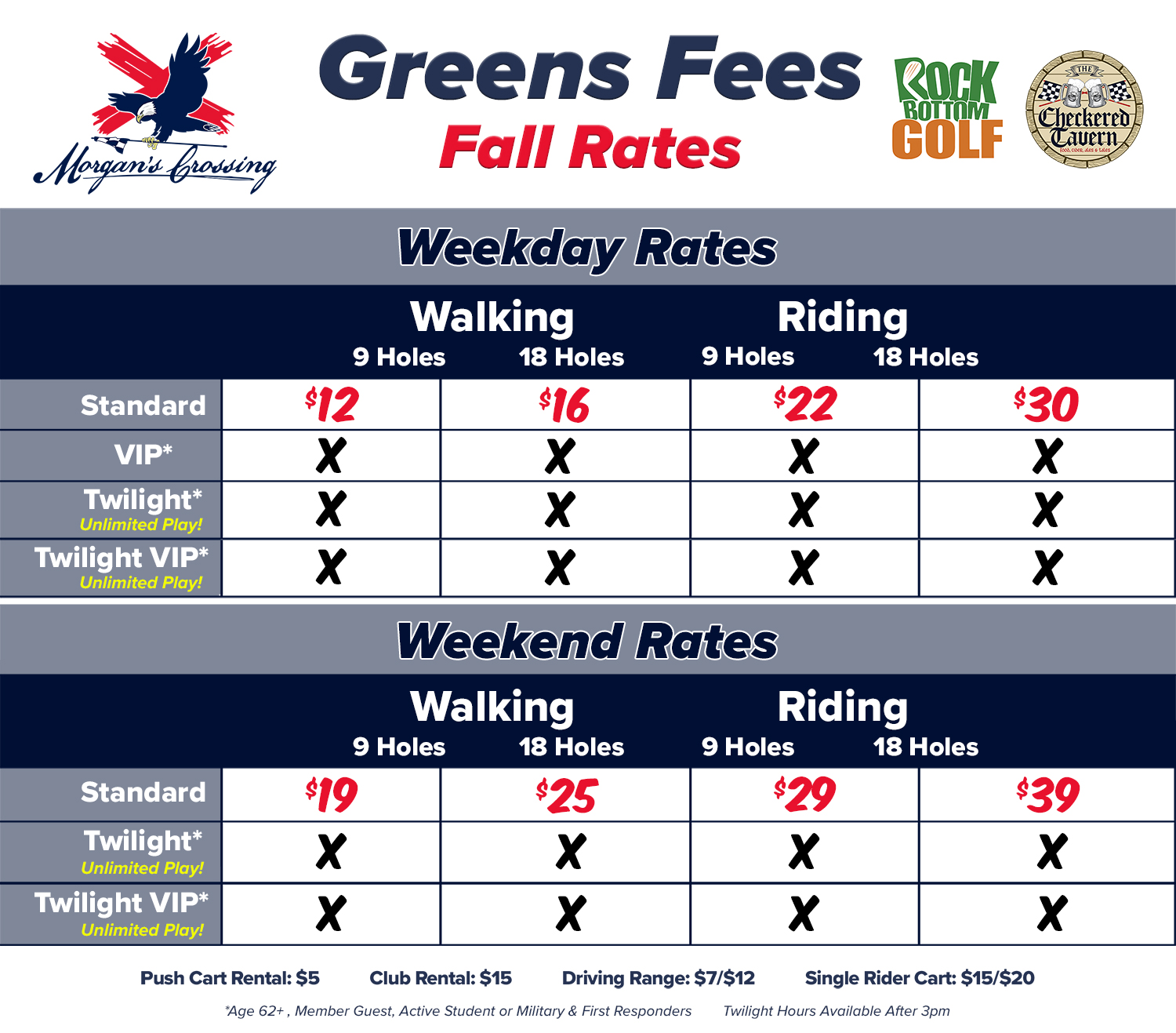 Fall Rates Starting At Just $12 At Morgan's Crossing!