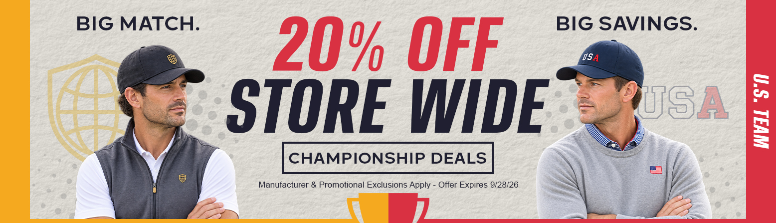 20% Off Store Wide For The Presidents Cup - Exclusions Apply - Offer Expires 9/28/26
